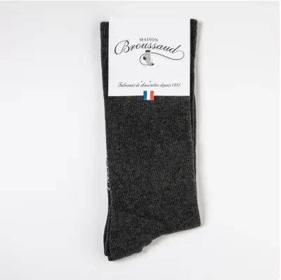 Chaussettes drapeau pointe anthracite — photo 2