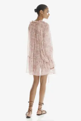 Robe tunique oversize - Beige clair/motif cachemire — photo 3