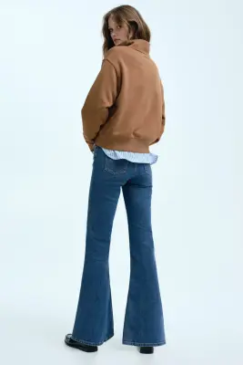 Flared High Jeans - Bleu denim — photo 3