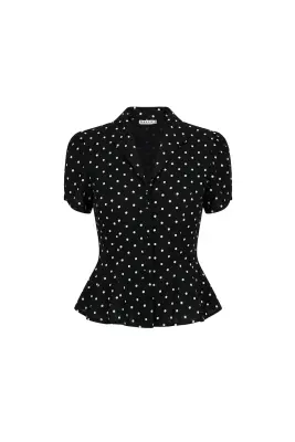 Andi Polka Dot Rayon Blouse — photo 5
