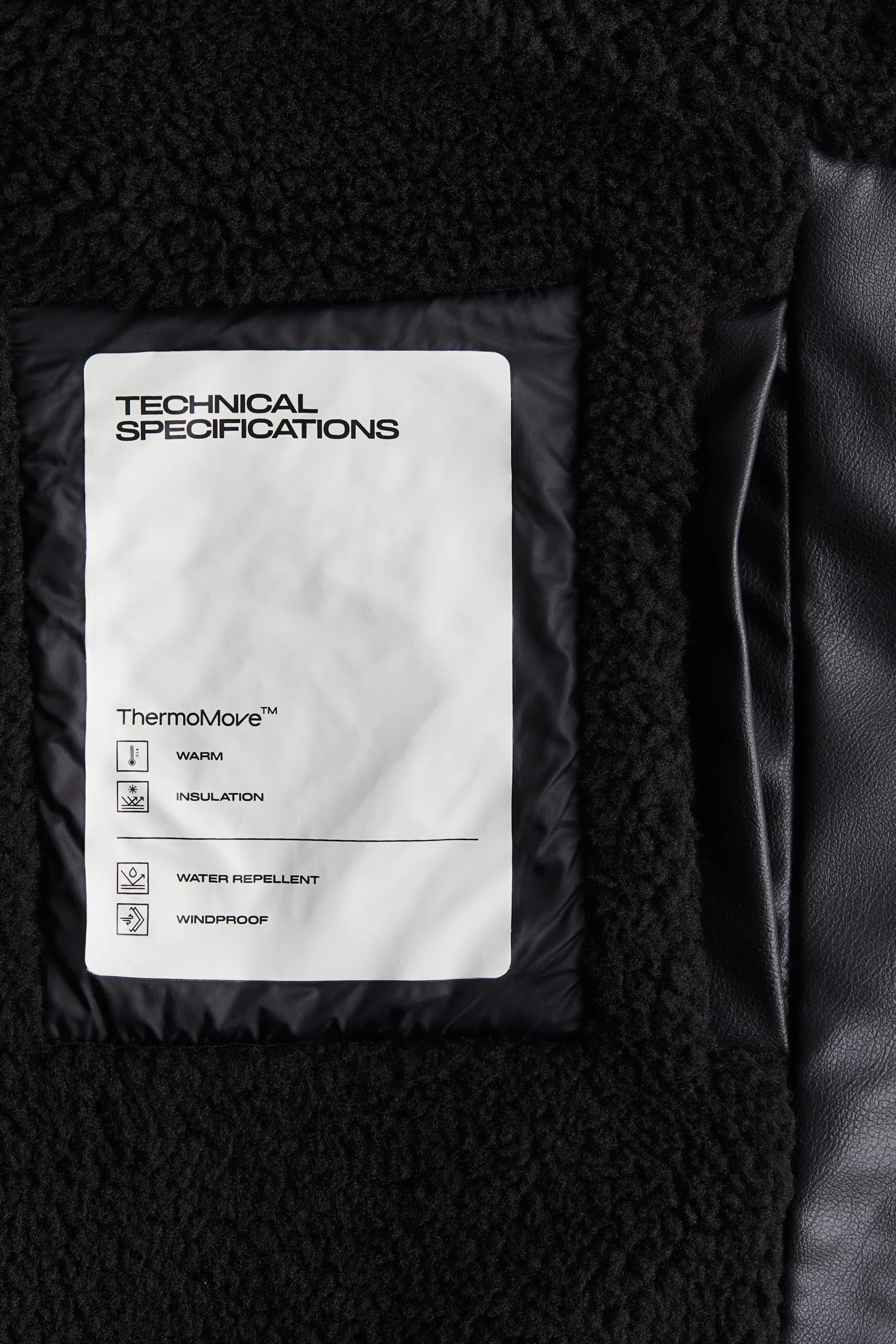 Veste de ski en tissu enduit ThermoMove™ - Noir