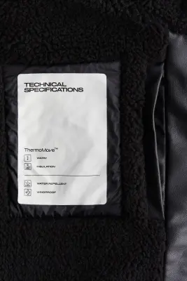 Veste de ski en tissu enduit ThermoMove™ - Noir — photo 1