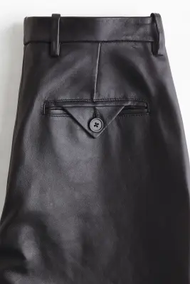 Pantalon en cuir - Noir — photo 5