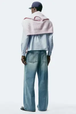 Wide Jeans - Bleu denim clair — photo 2