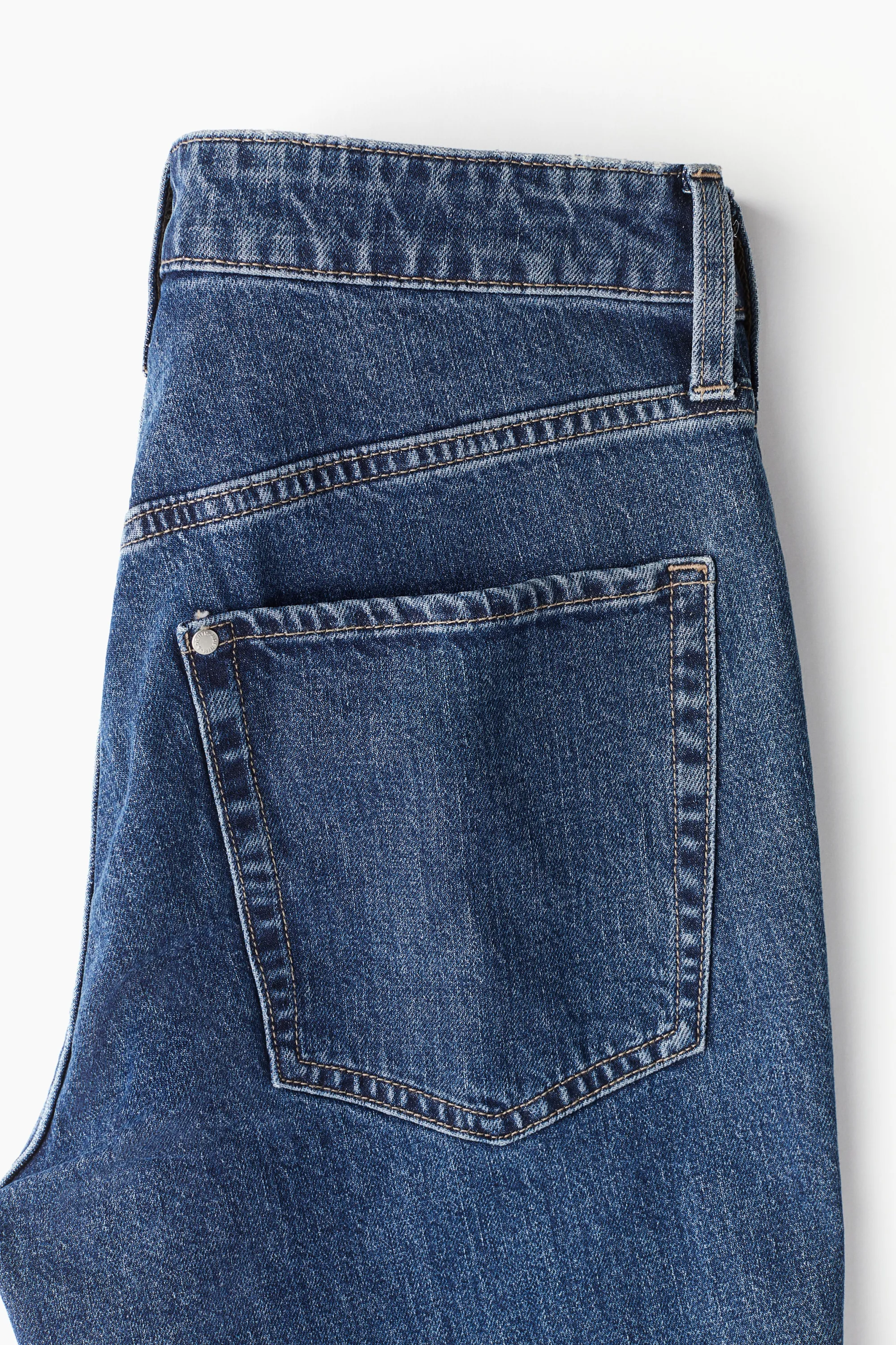 Slim Straight High Jeans - Bleu denim
