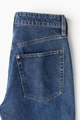 Slim Straight High Jeans - Bleu denim — photo 1