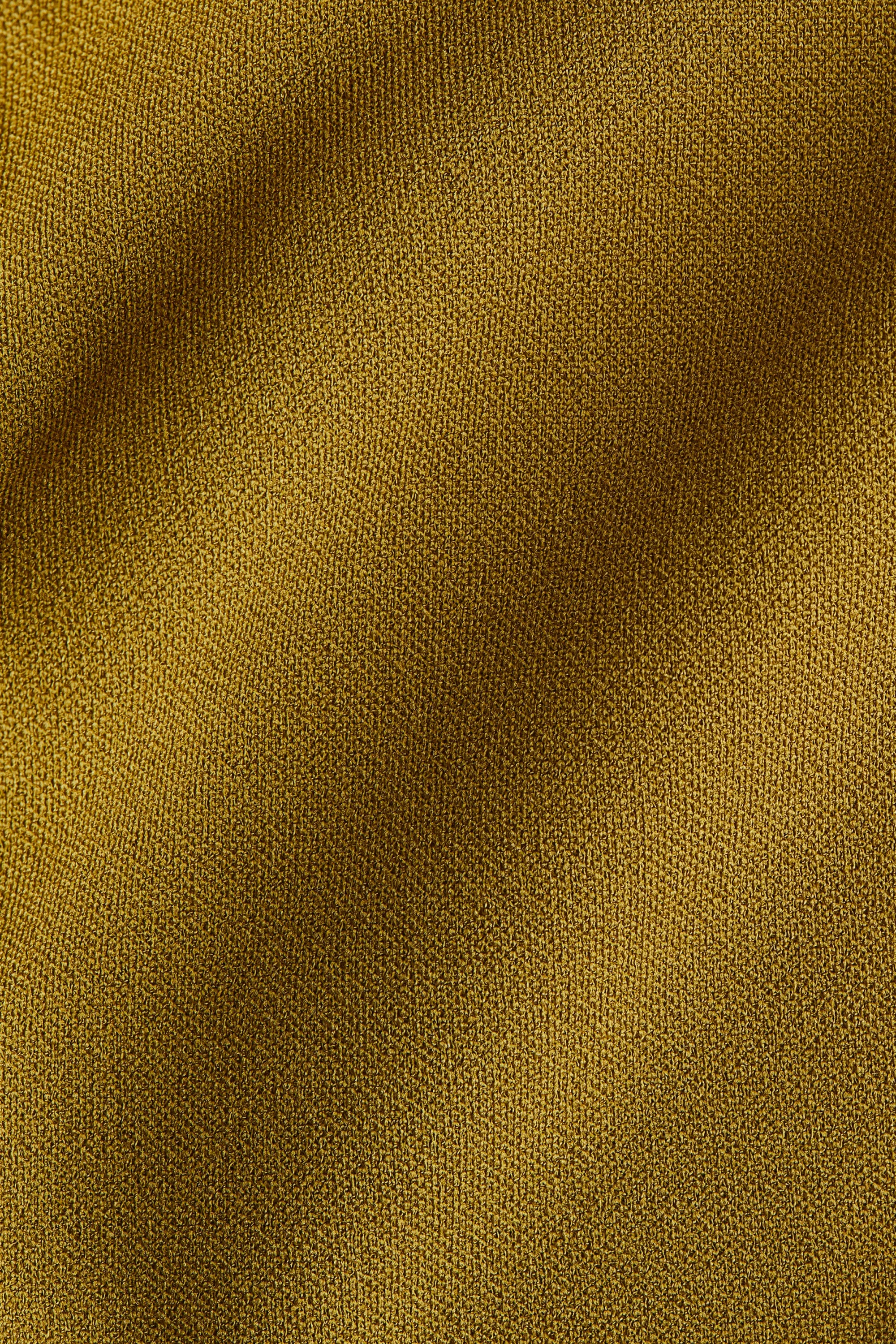 Robe en interlock avec encolure en V - Vert olive