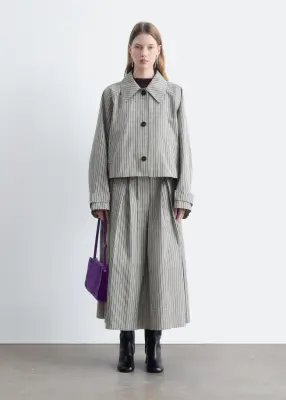 Veste courte - Gris/À carreaux — photo 1