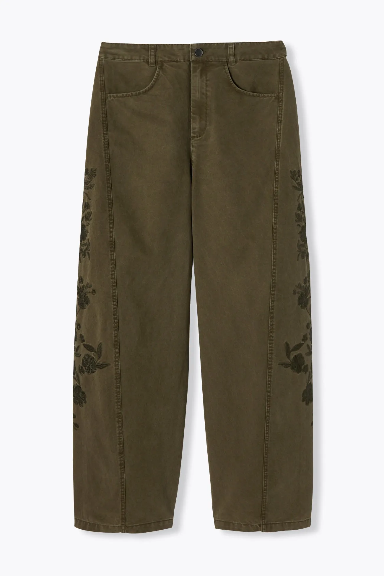 Pantalon balloon brodé Femme