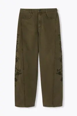 Pantalon balloon brodé Femme — photo 1