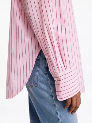 Chemise décontractée en popeline - Rose — photo 4