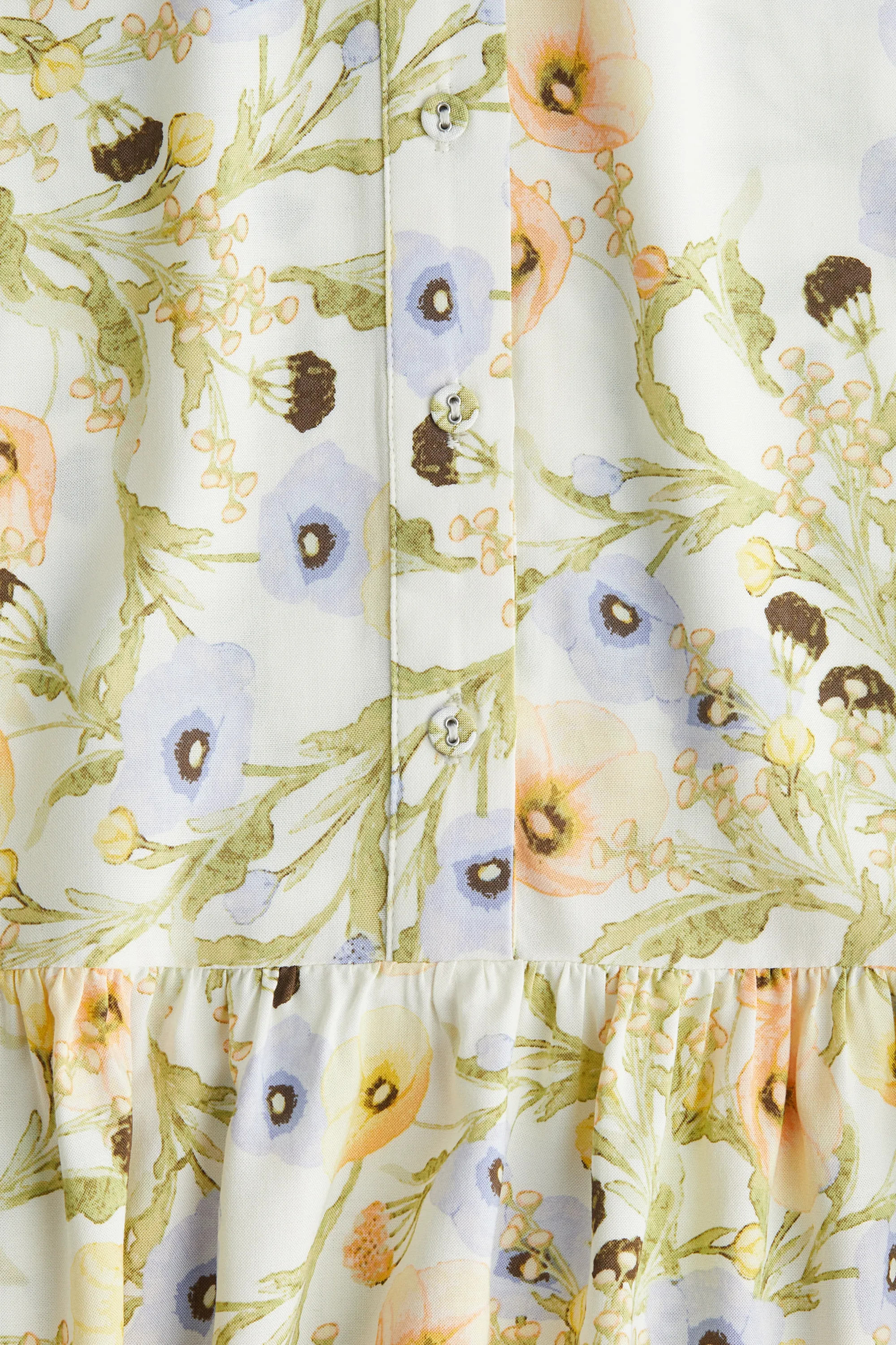 Robe en viscose à motif - Crème/fleuri