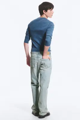 SPACE JEAN TAILLE MI-HAUTE COUPE DROITE DÉCONTRACTÉE - Blaze Blue - Bleu clair — photo 4