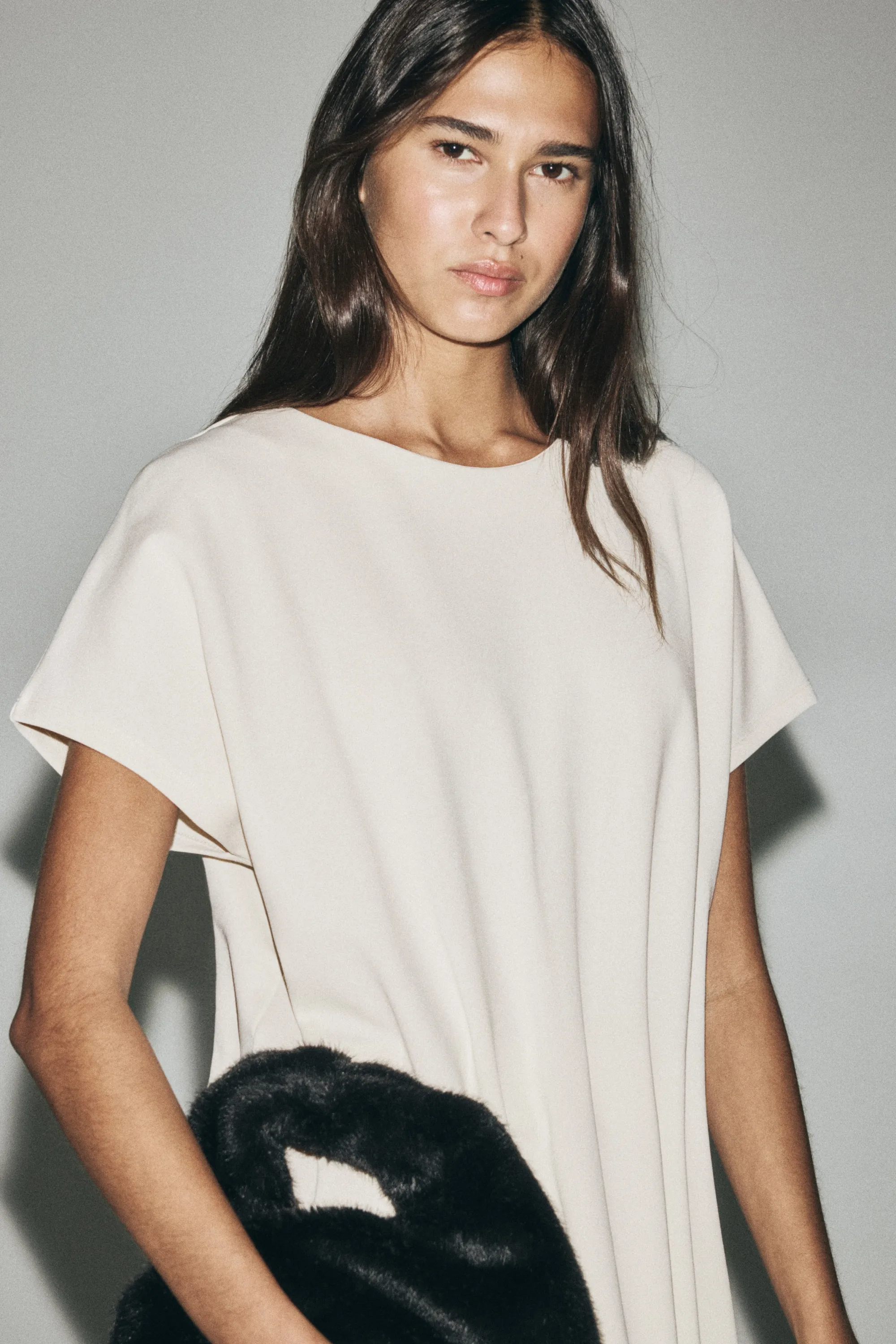 Robe cintrée en jersey - Crème