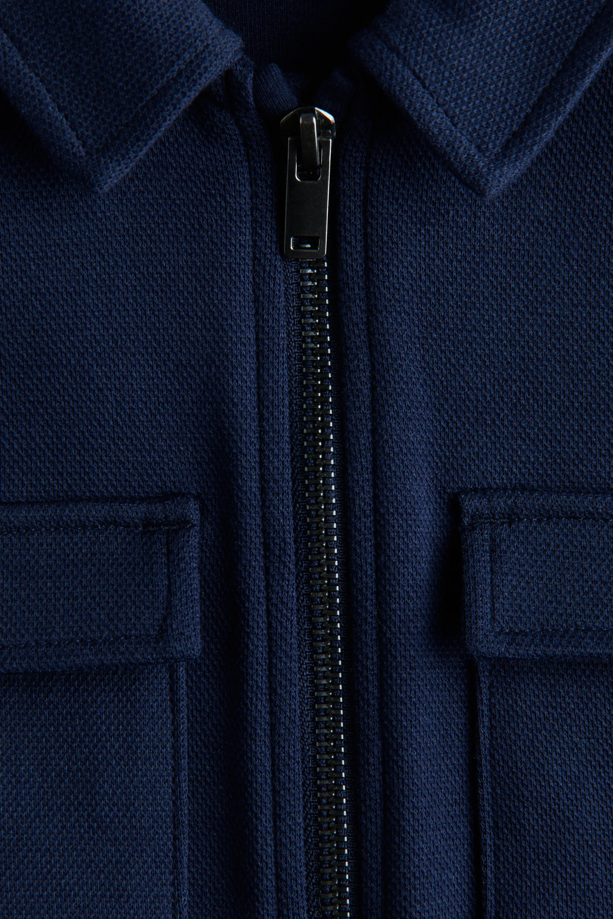 Veste-chemise en piqué - Bleu marine