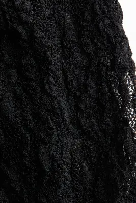 Pantalon Capri avec dentelle - Noir — photo 4