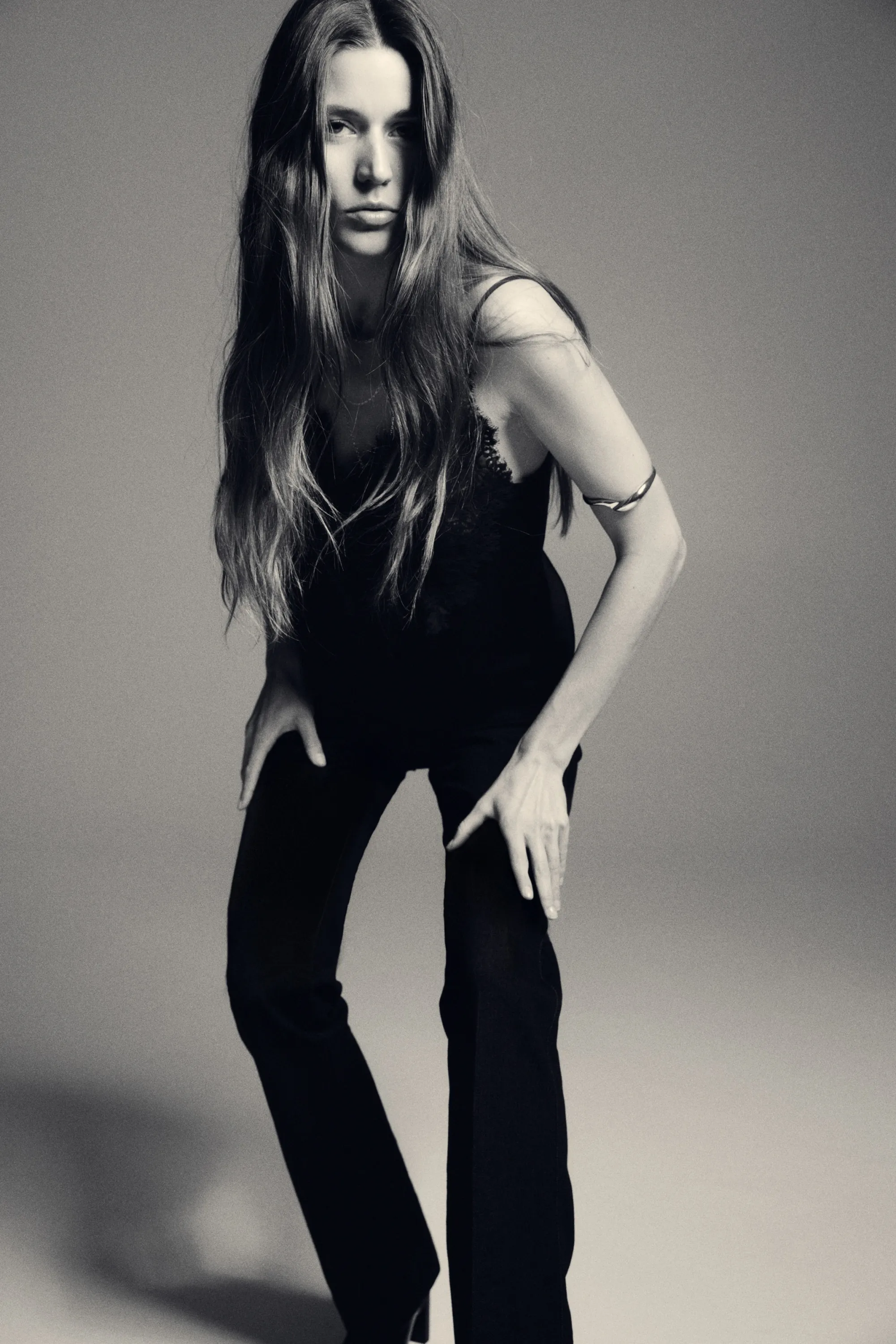 Flared High Jeans - Noir denim