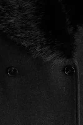 Manteau à fermeture croisée - Noir — photo 3