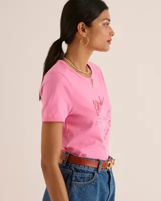 Tee-shirt Willow Angelots rose et rouge — photo 3