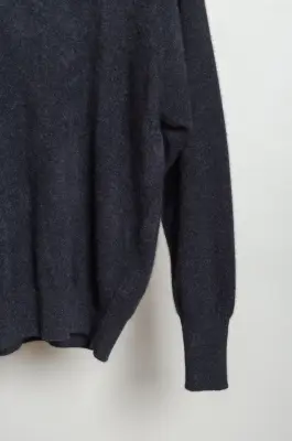Kaptain Sunshine – KS26FKN07 Cashmere Knit Crew Pullover – TOP CHARCOAL — photo 5