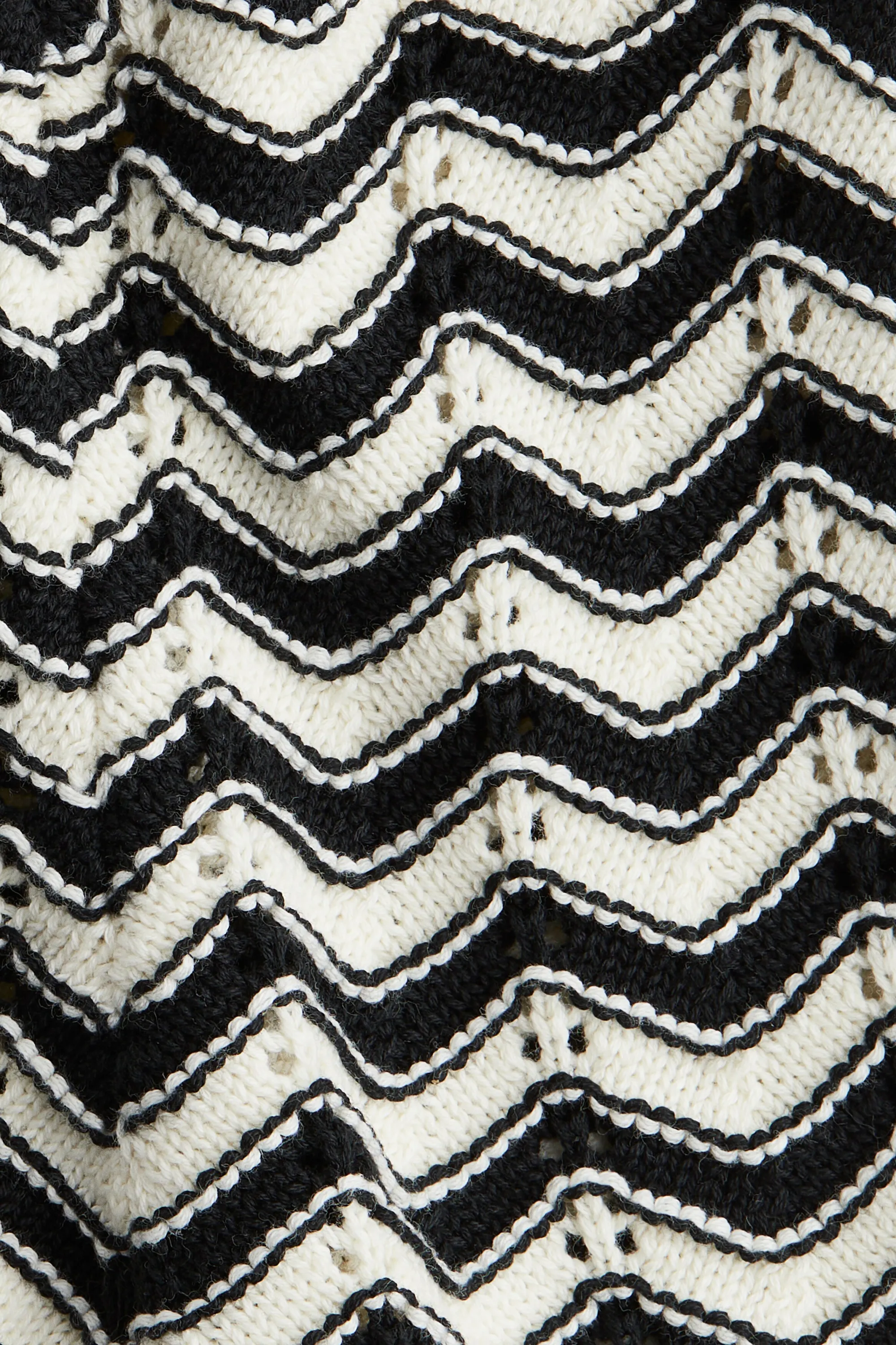 Ensemble 2 pièces en maille pointelle de coton - Blanc/rayures noires