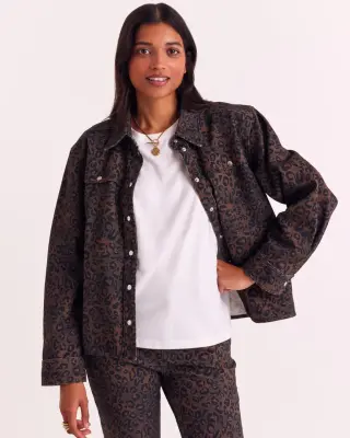 Chemise Perrine léopard fauve chocolat — photo 2