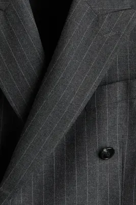 Veste Regular Fit à fermeture croisée - Noir/rayures tennis — photo 5