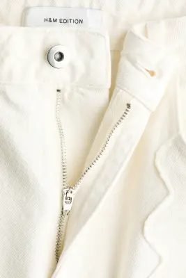 Flared Regular Waist Jeans - Crème — photo 5