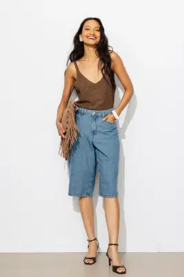 Bermuda en jean light Femme — photo 3