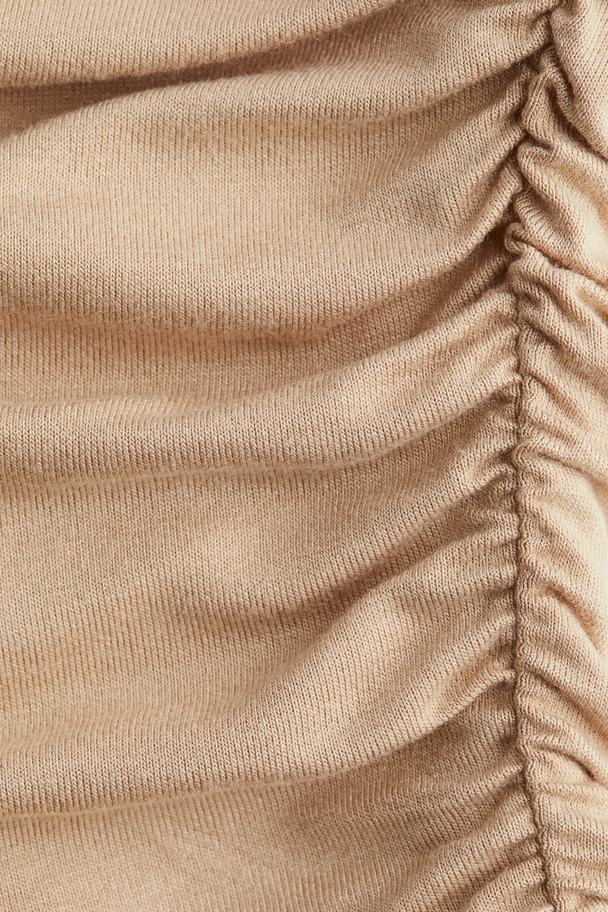 Top tube à effet drapé - Beige