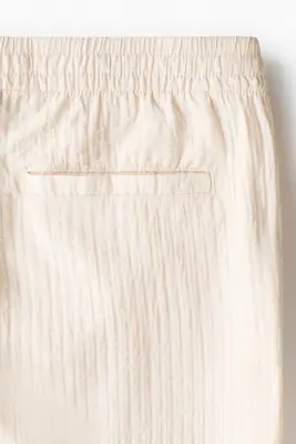 Pantalon texturé Relaxed Fit - Blanc — photo 5