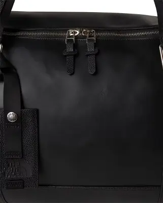 Base Camp Duffel Leather SE TNF Black — photo 5