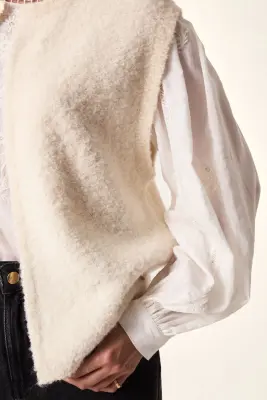 Gilet sans manches Achille Ecru — photo 3