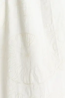 Short brodé Relaxed Fit - Crème/coquillages — photo 1