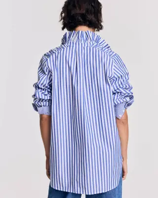 Chemise Léonor rayures blanc et bleu — photo 4