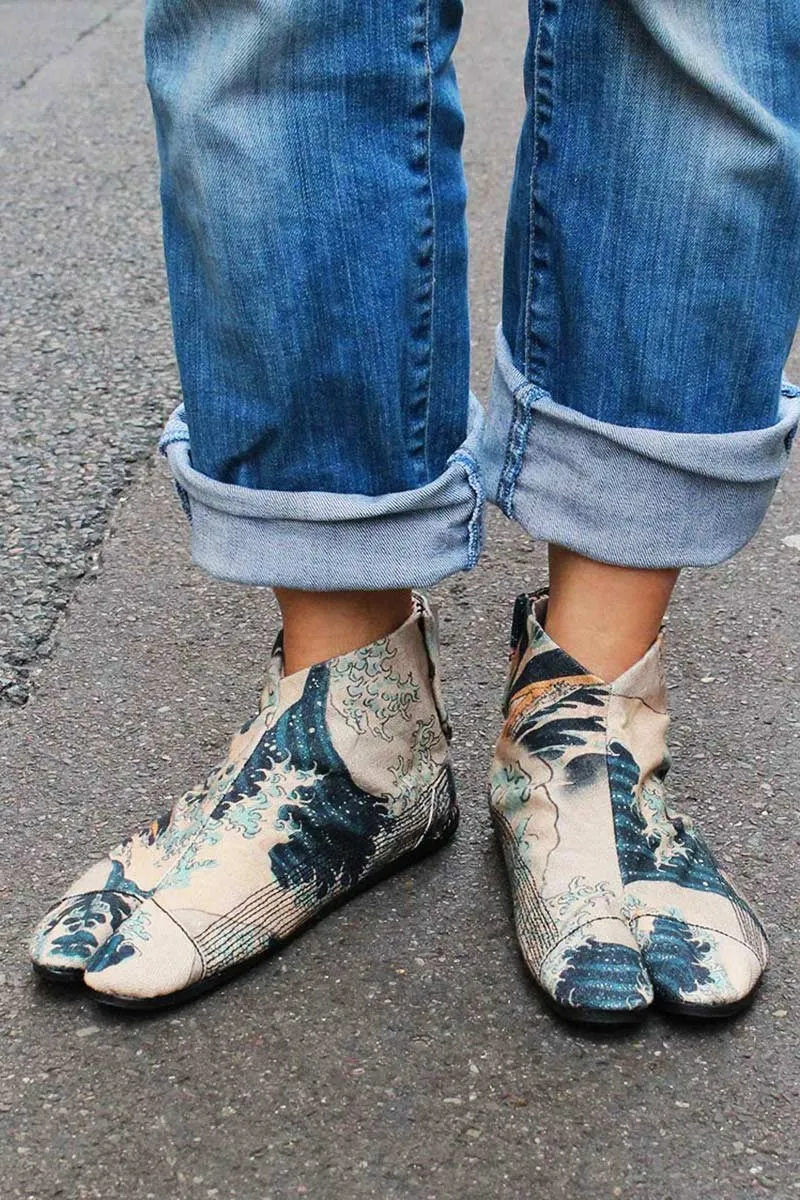 Bottines Tabi COBA - Vague Hokusai