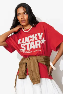 T-shirt à message lucky star — photo 4