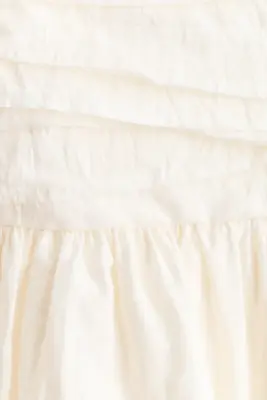 Robe tunique à effet drapé - Crème — photo 3