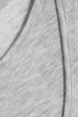Chemise Henley Manches Trois-Quarts - Mélange gris clair poudré — photo 3