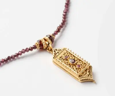 Nouveau ! BOHEMIAN RHAPSODIE PARIS Collier Dyonisos Grenat -30% — photo 2