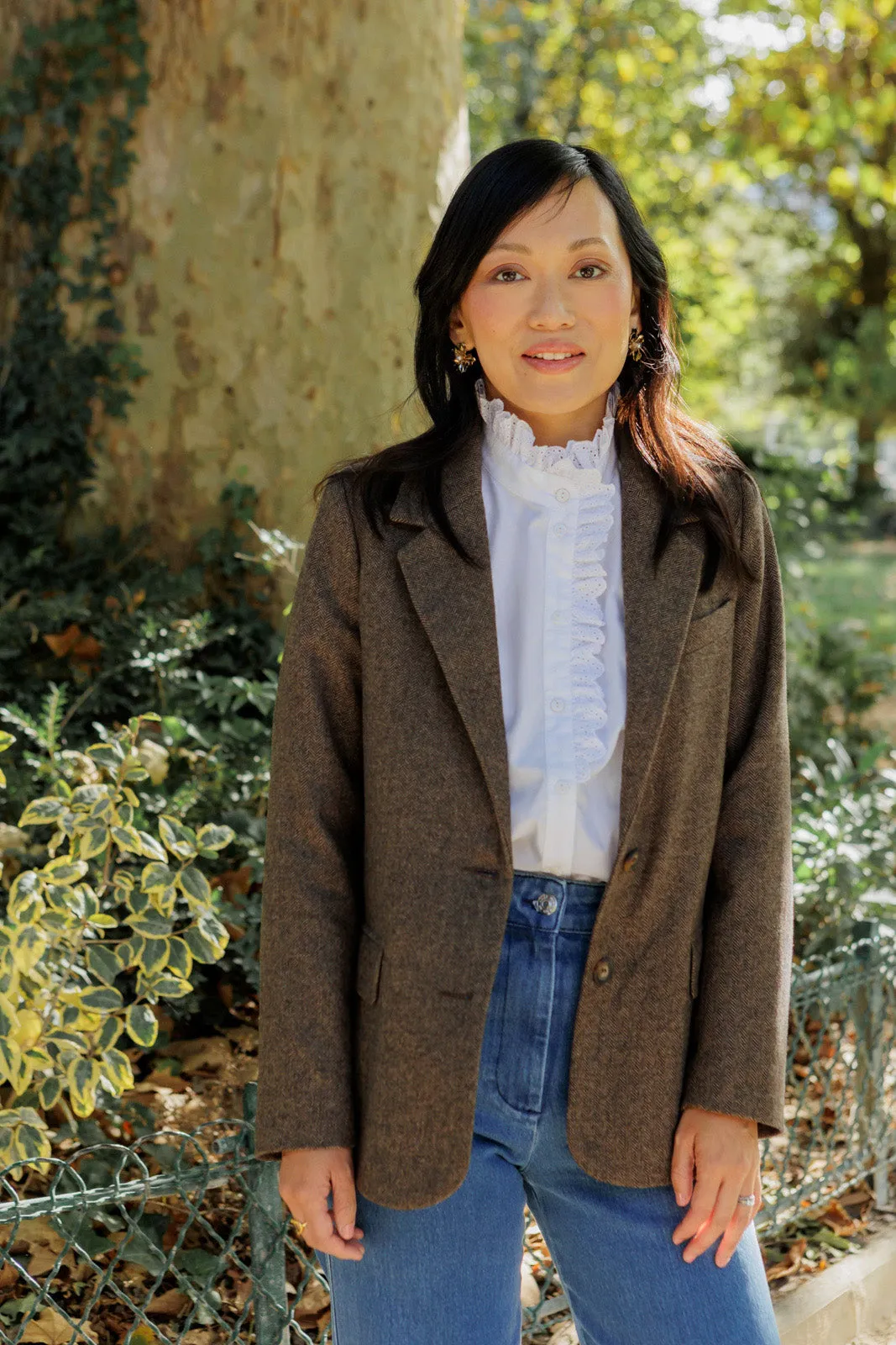 Veste Rosalind - chevrons chocolat