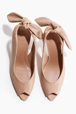 Escarpins à bride arrière - Beige — photo 1