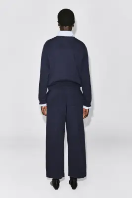 PANTALON DE JOGGING BARREL EN COTON - BLEU MARINE — photo 3