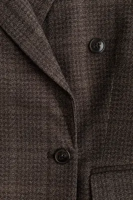 Blazer à fermeture croisée - Taupe ancien/carreaux — photo 5