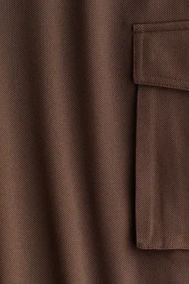 Pantalon cargo loose - Marron foncé — photo 4