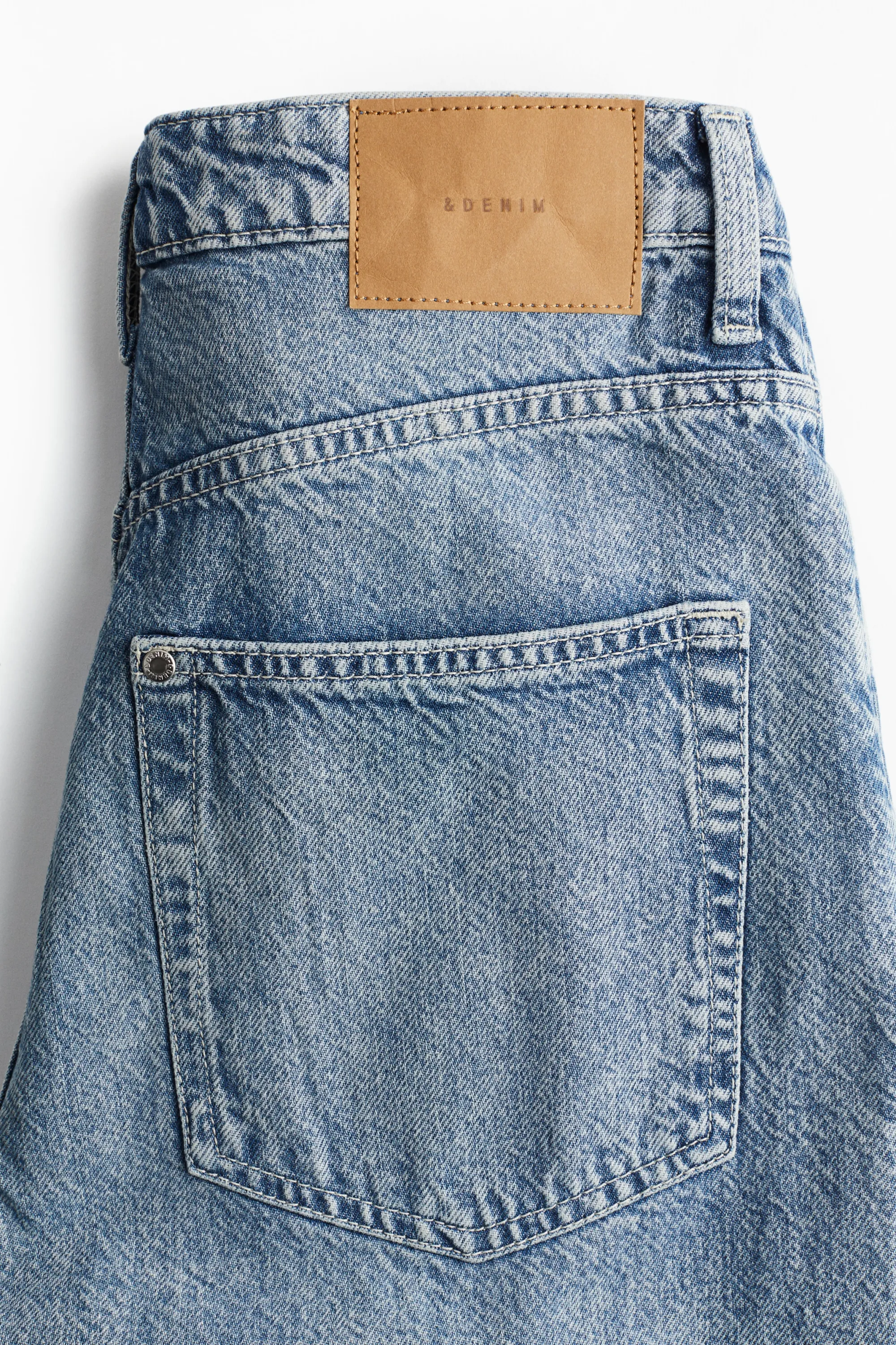 Curvy Fit Baggy High Jeans - Bleu denim clair