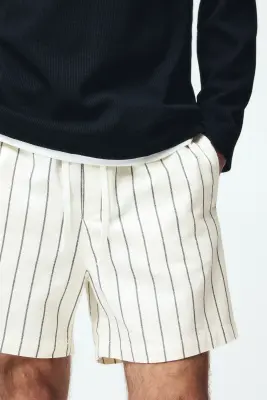 Short Regular Fit - Crème/rayé — photo 1