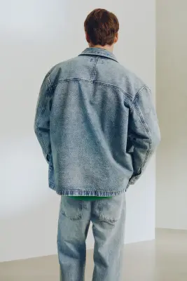 Chemise Regular Fit en denim - Bleu denim — photo 3
