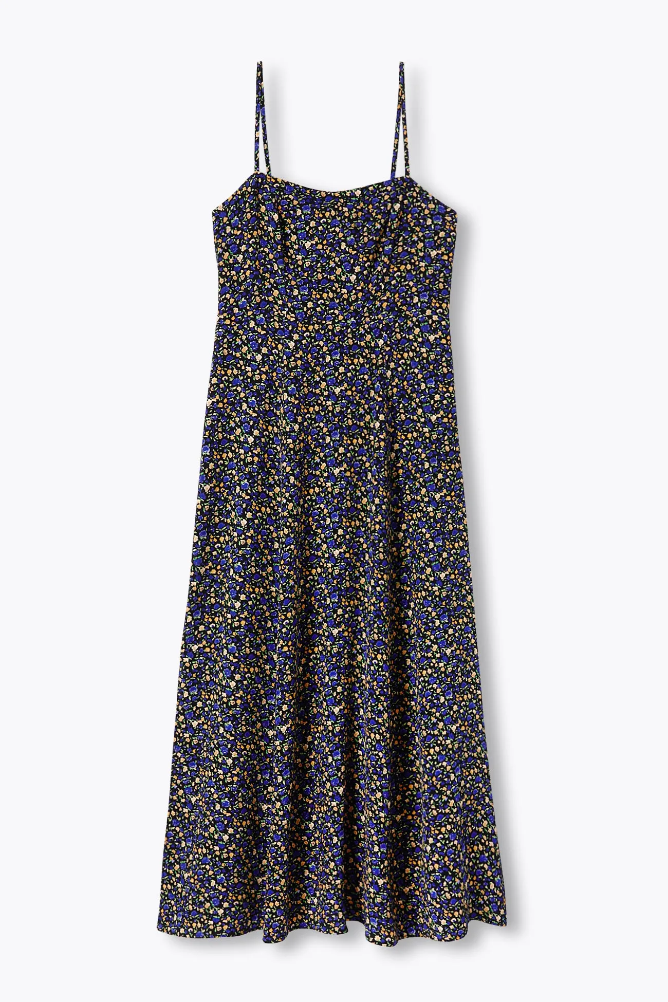 Robe longue à fines bretelles