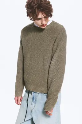 Pull décontracté en coton - Taupe — photo 2